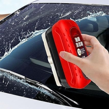 Multi-Use Car Windshield & Glass Cleaner | Oil Film Remover, Anti-Fog Spray & Cleaning Brush Combo (Pack of 2)